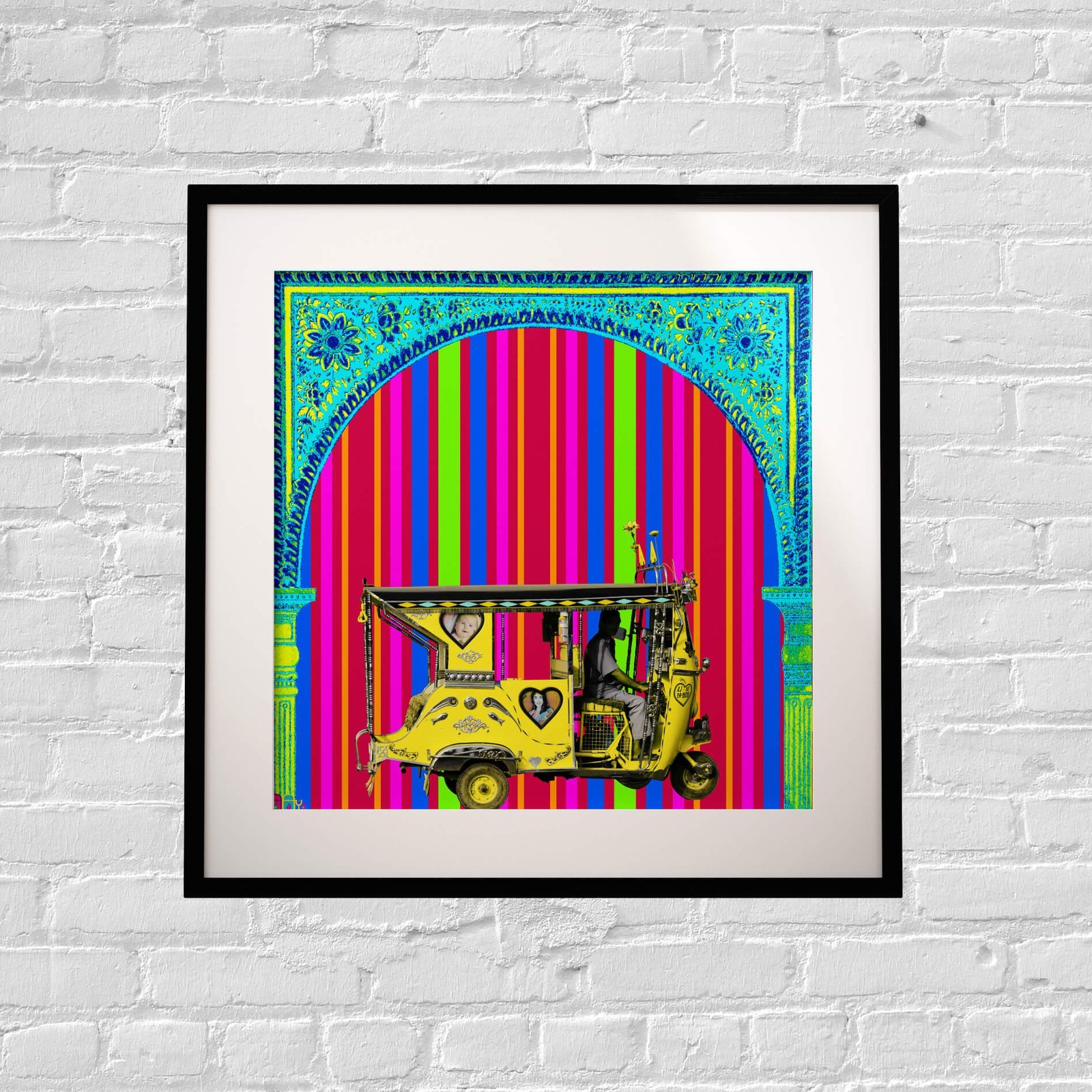 Trendy Floral Gateway Art Print (9x9 Inches)