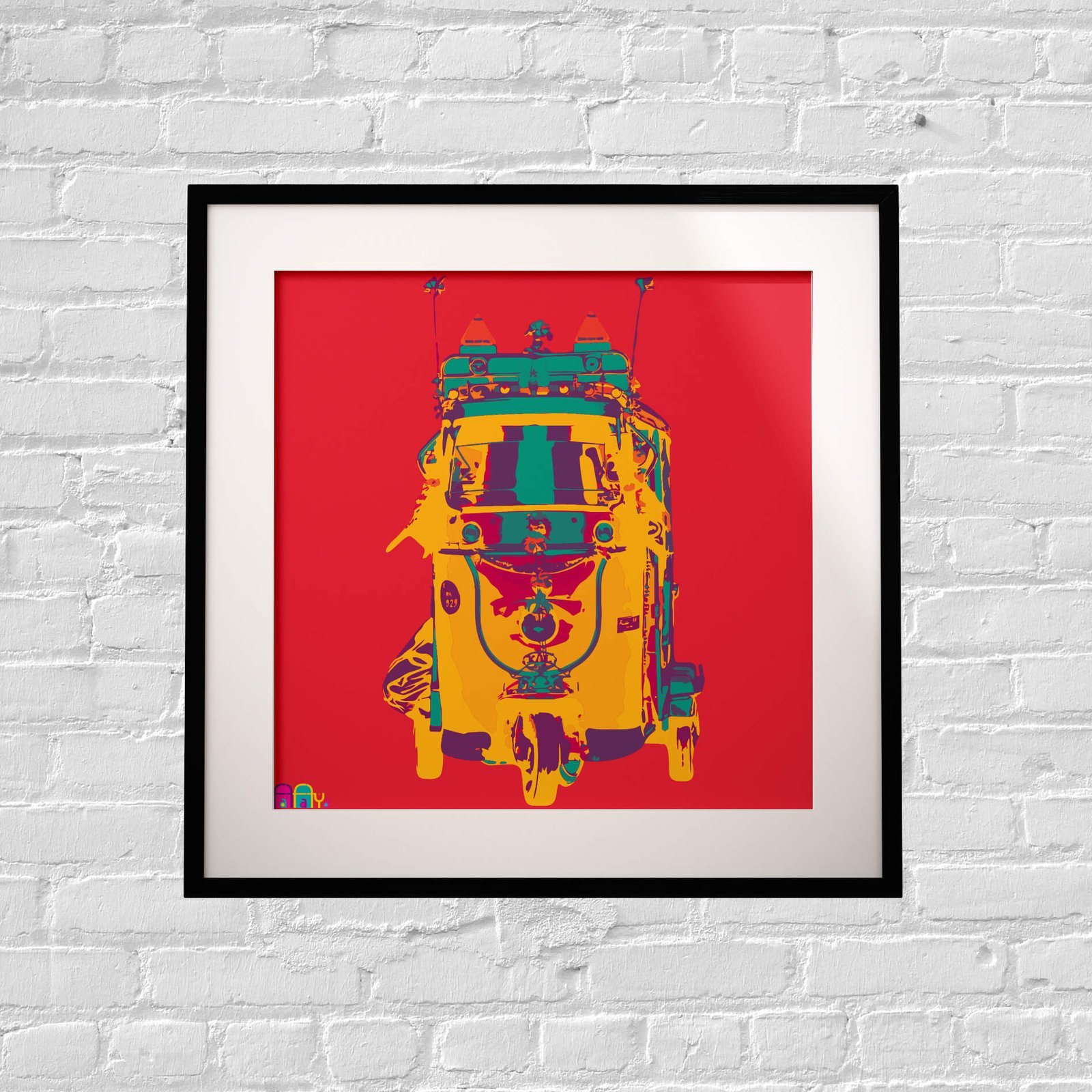 Funky Taxi Art Print