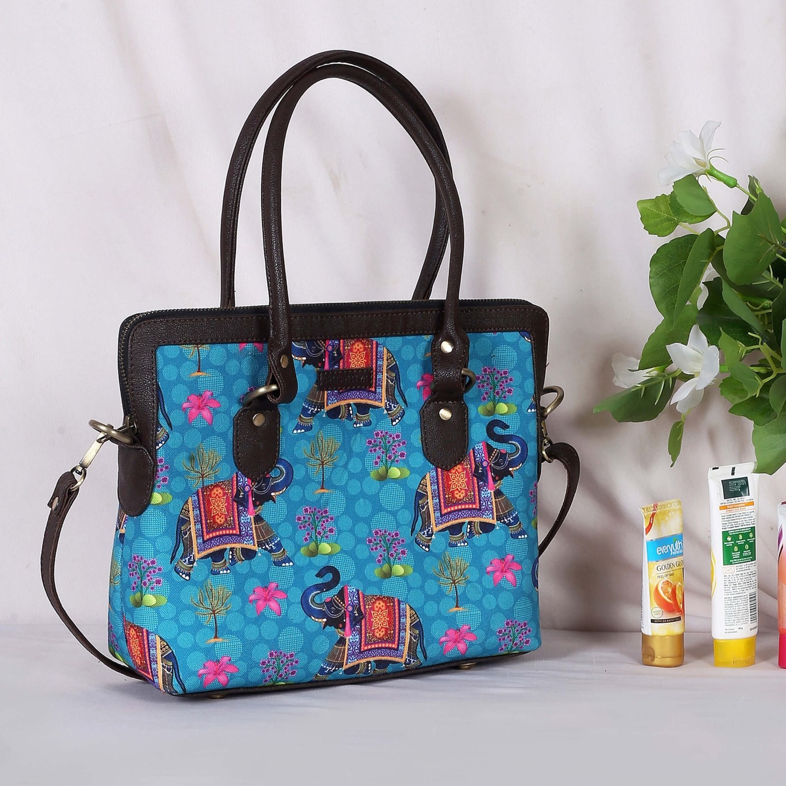 Royal Elephant Motif Teacher Bag