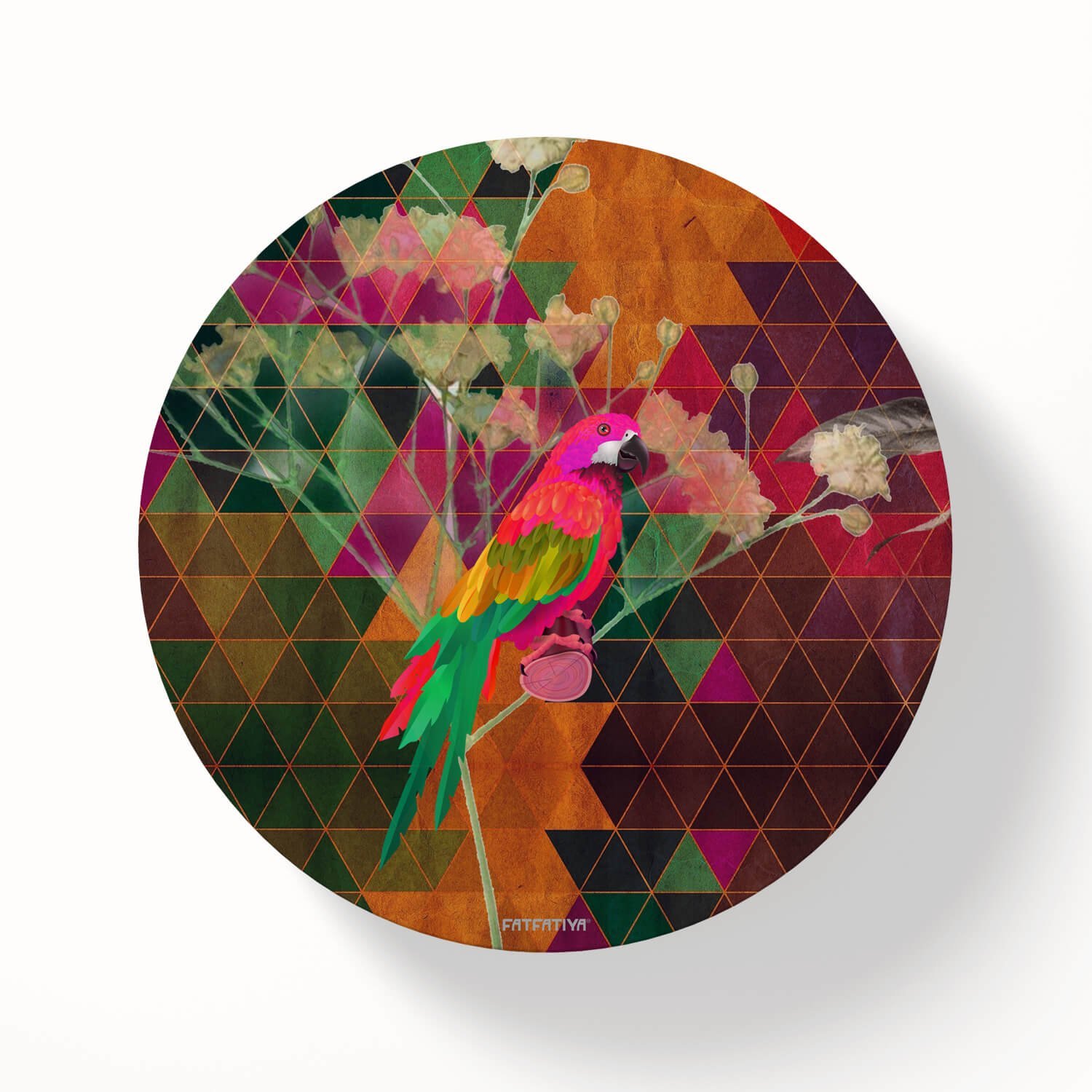 The Parrot Designer Round Coaster Set