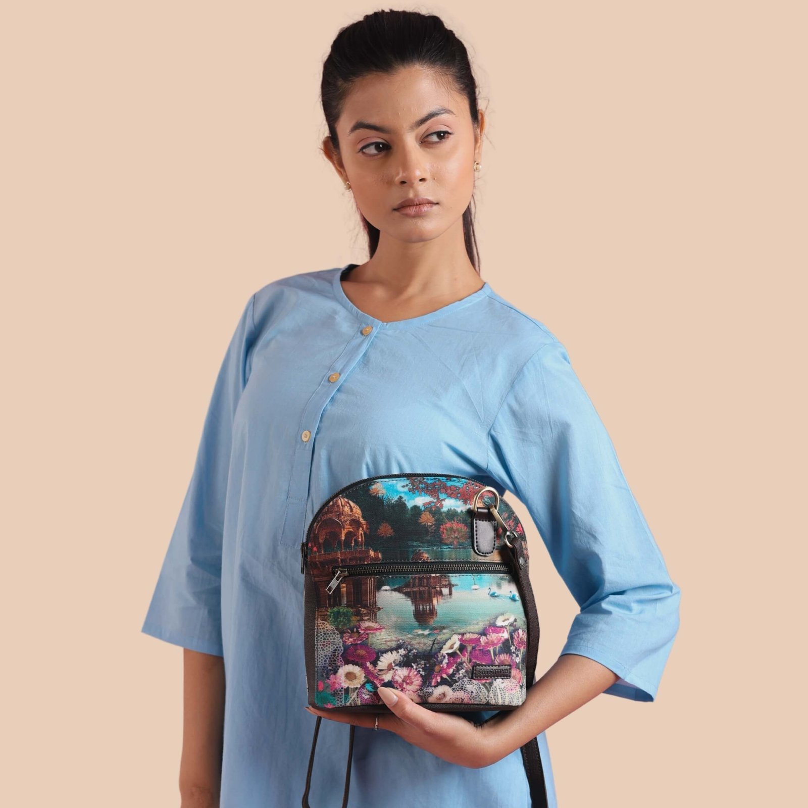 Floral & Palace Dome Trendy Women's Crossbody