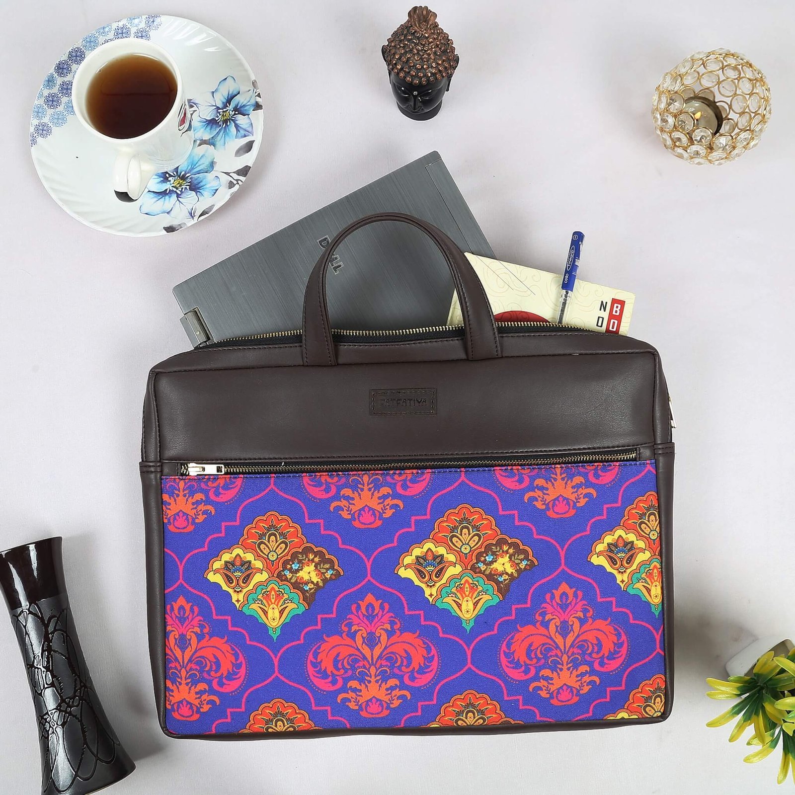 Multicolour Motif Designer Laptop Sleeve