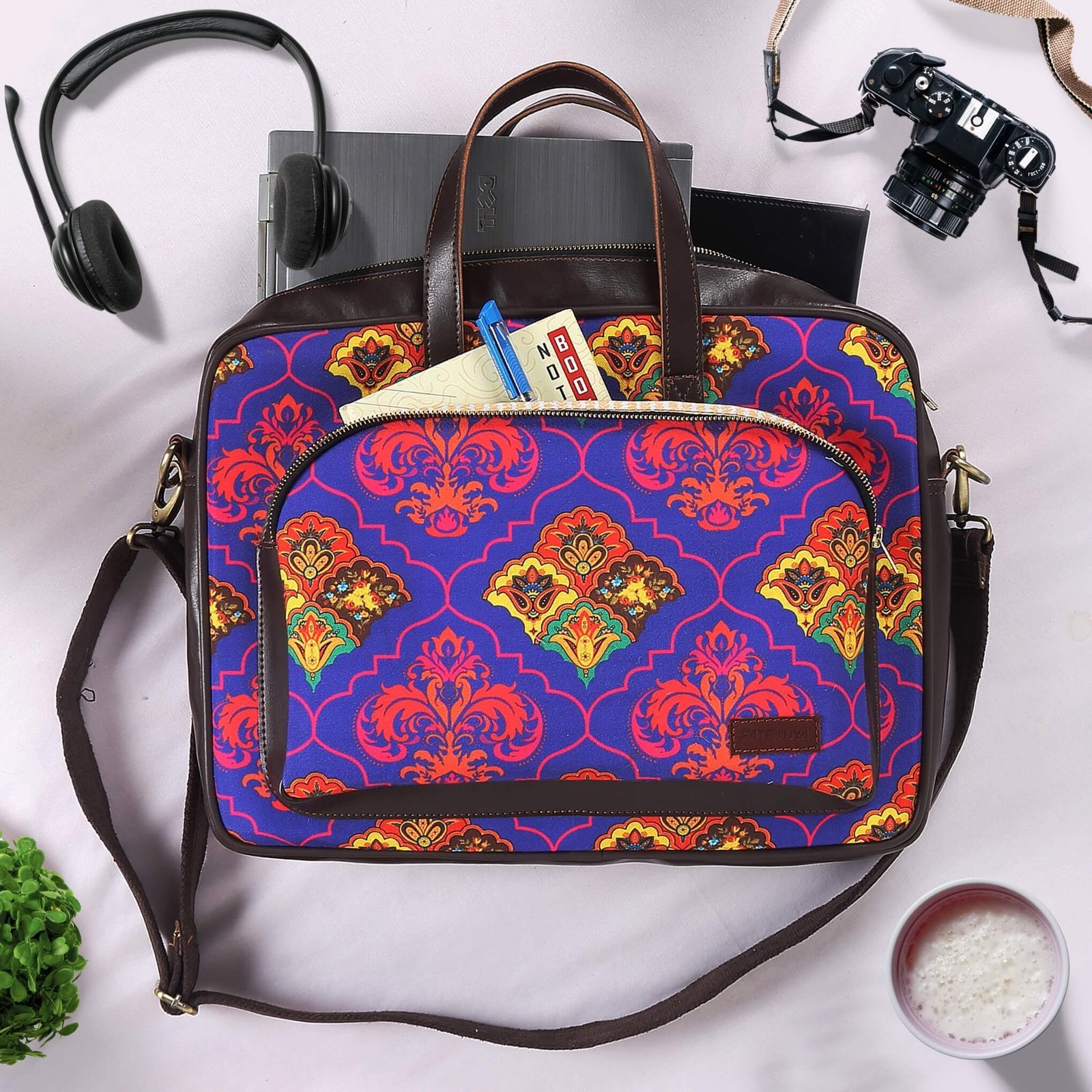 Shekhawati Deco Motif Laptop Bag