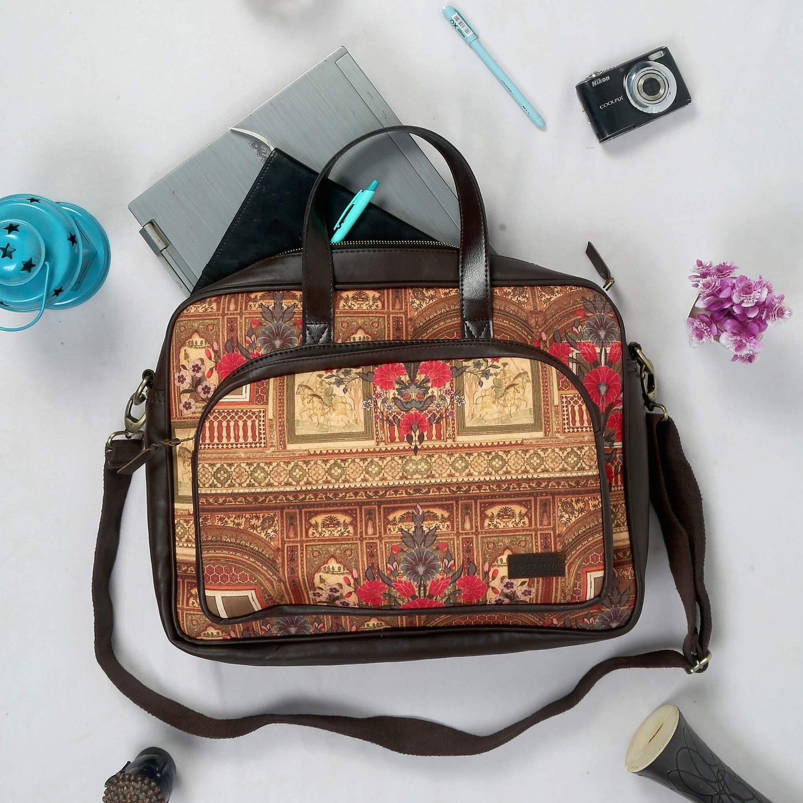 Shekhawati Haveli Designer Laptop Bag For Women
