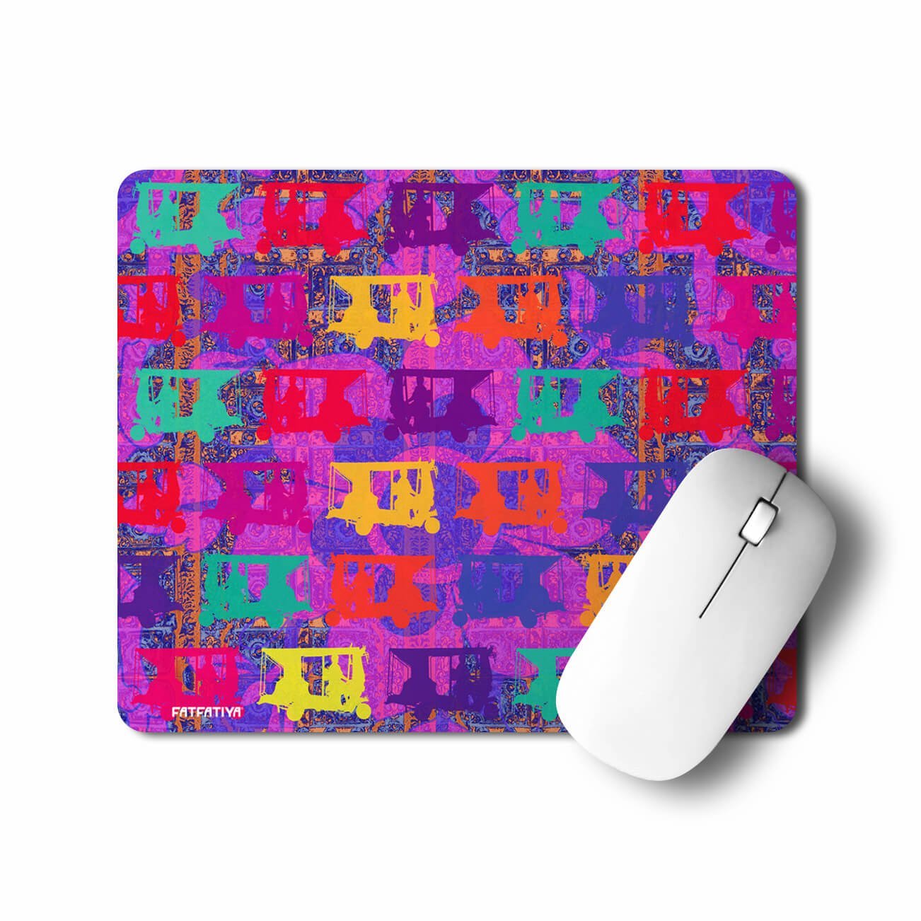 Vibrant Auto Rickshaws Mouse Pad
