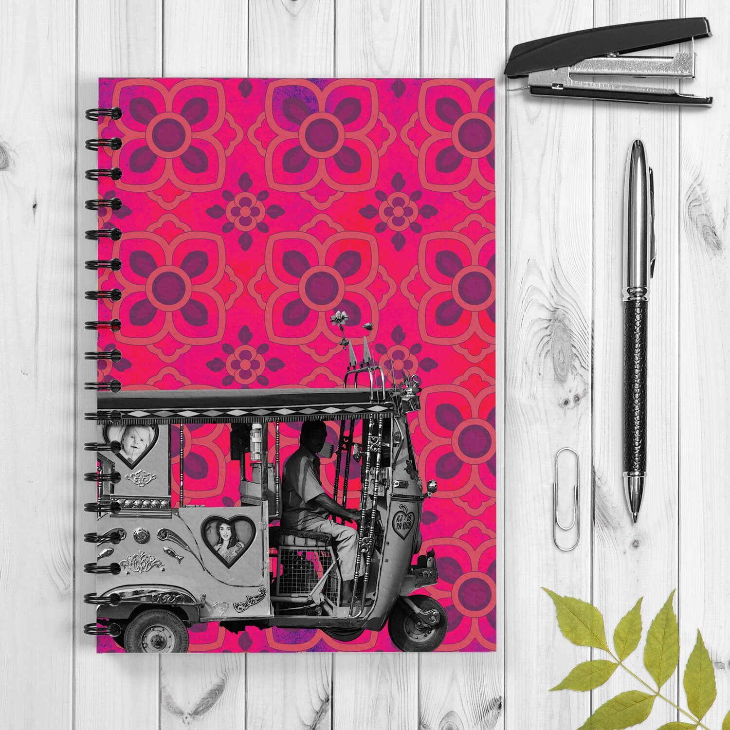 Silver Auto A5 Spiral Notebook