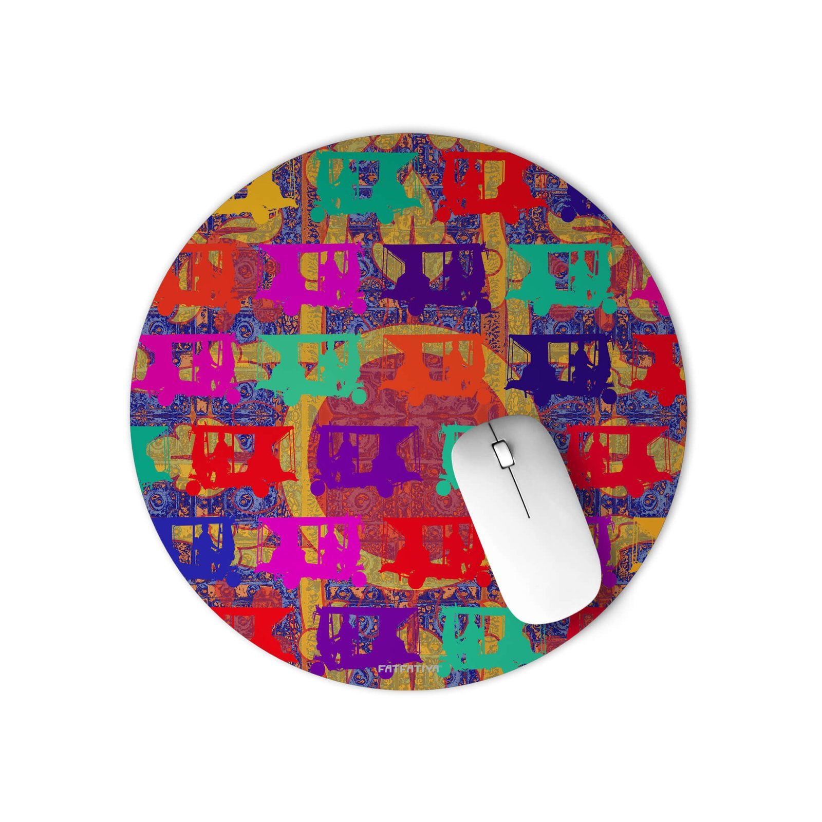 Pop Auto Rickshaws Funky Mouse Mat