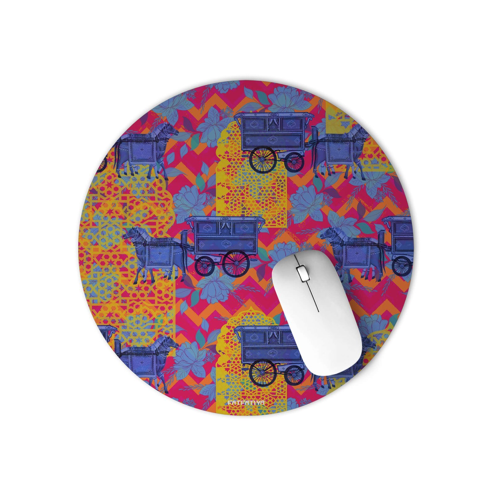 Horse Cart Design Artisan Mouse Pad