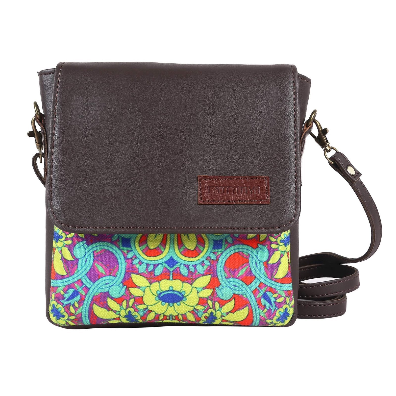 Multicolor Floral Print Sling Bag