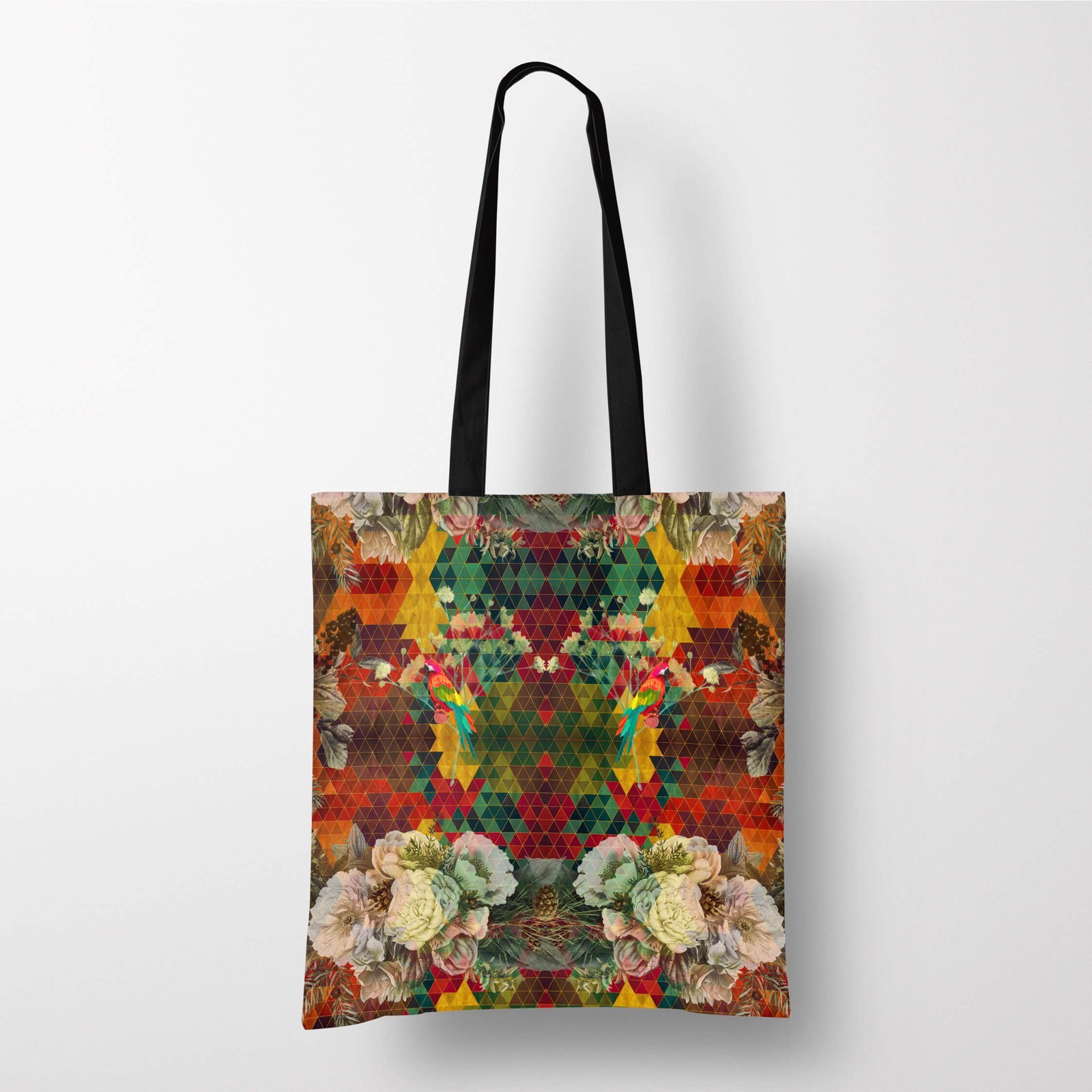 Multi Moloured Flower Design Jhola Bag