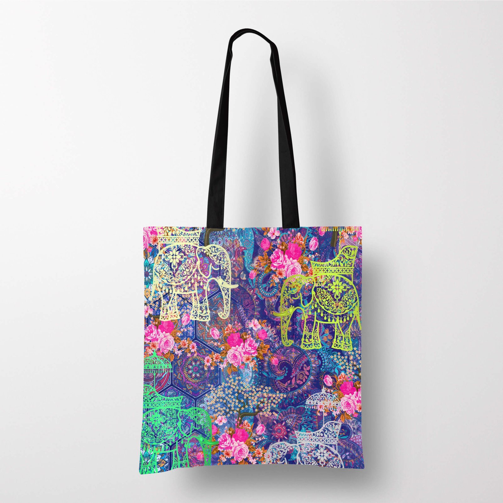 Multicolored Mammoth Canvas Jhola Bag