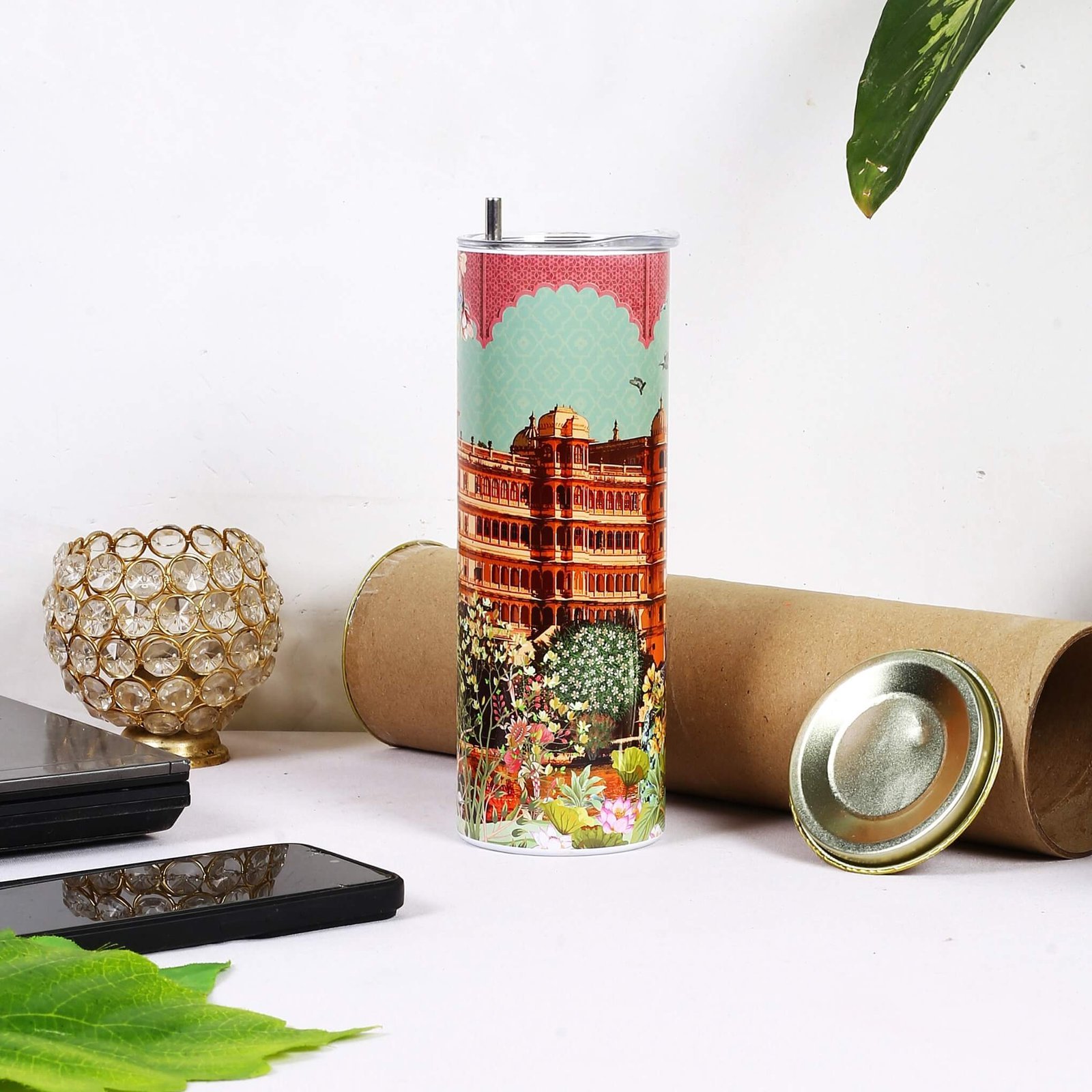Tumbler Bottle with Straw