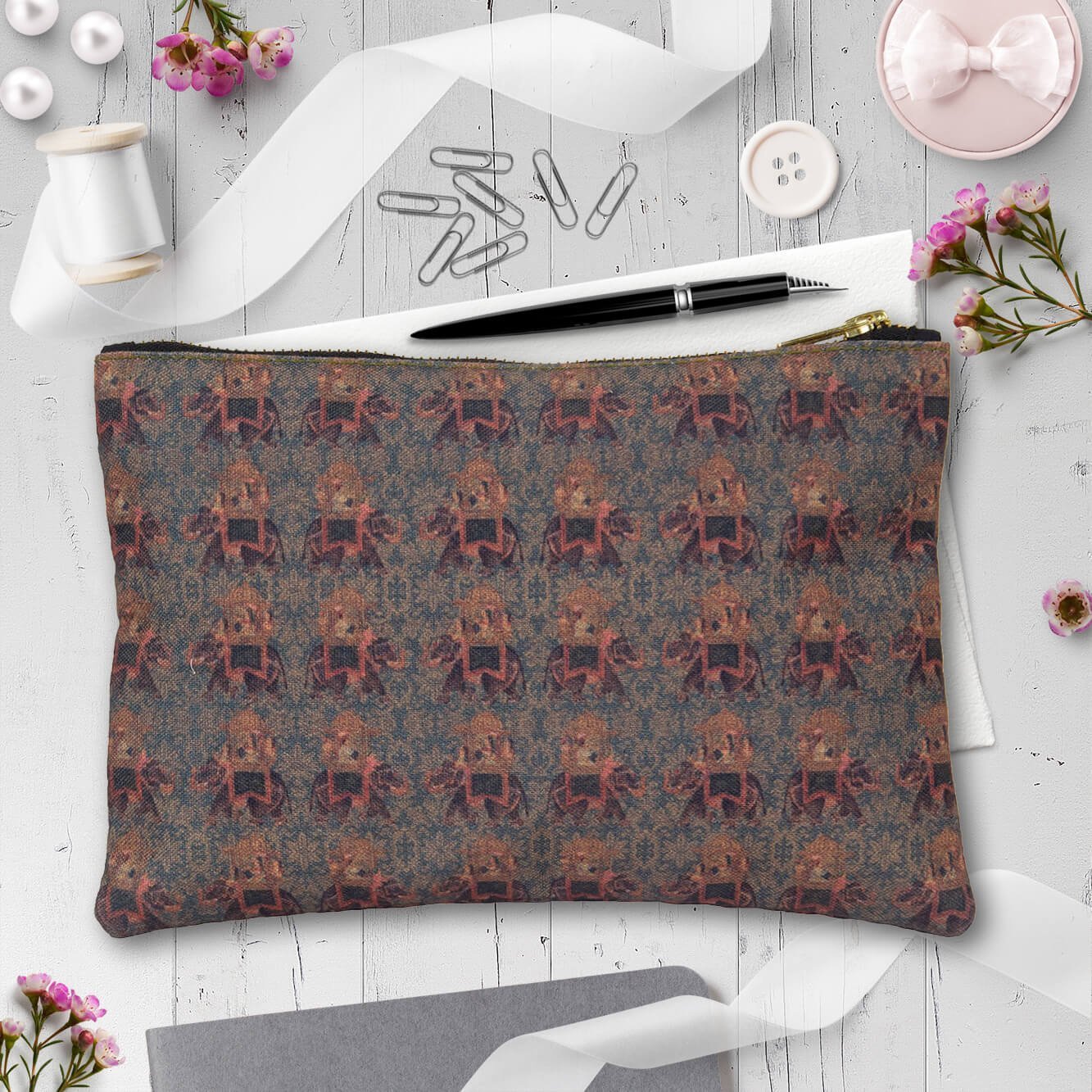 Brown Elephant Utility Pouch