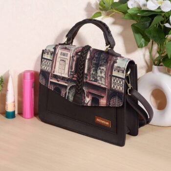 Floral Print Satchel Bag