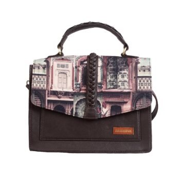 Floral Print Satchel Bag