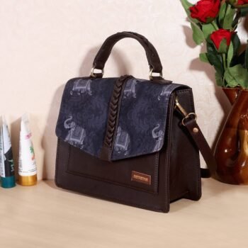 Elephant Print Satchel Bag For Women