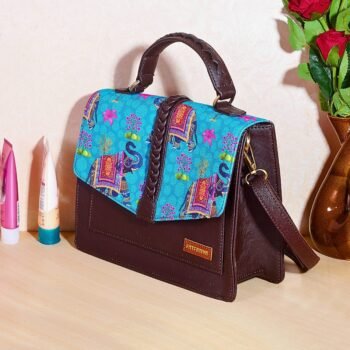 Elephant Print Satchel Bag