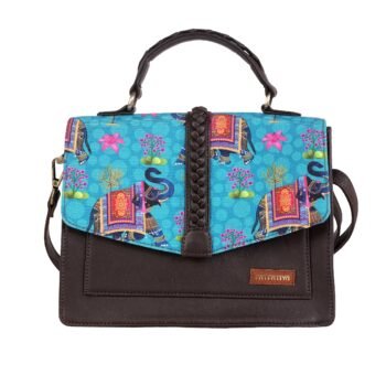 Elephant Print Satchel Bag