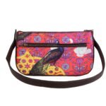 peacock print handbag