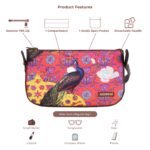peacock print handbag