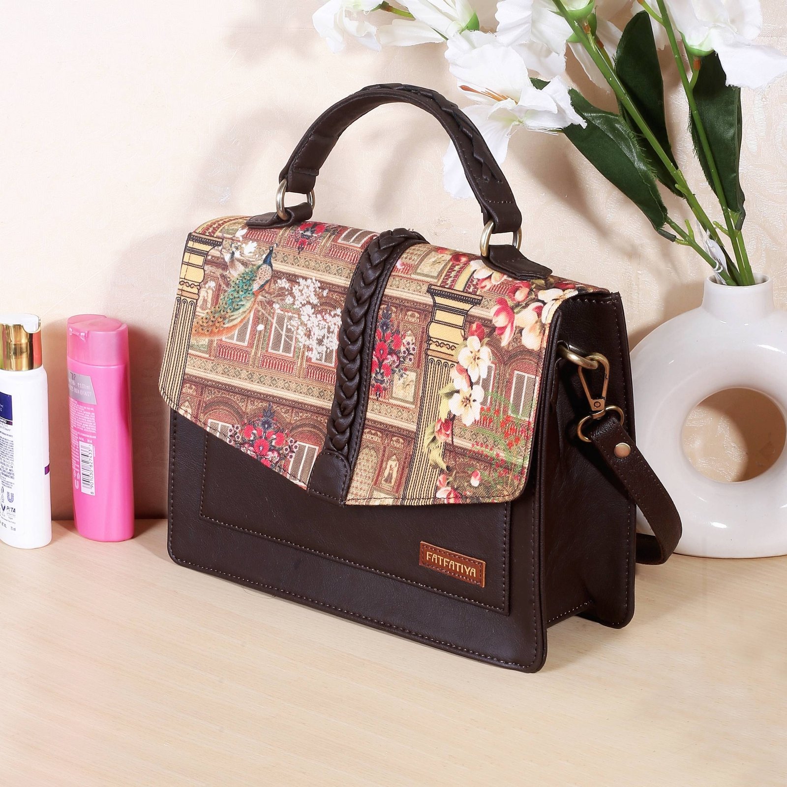 Heritage Print Satchel Bag Heritage Print Satchel Bag