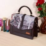 Royal Elephant Print Satchel Handbag