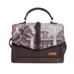 Royal Elephant Print Satchel Handbag