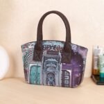 mini handbag for women rajasthani jharokha handbag ethnic mini purse vegan leather mini bag handcrafted handbag india compact everyday handbag heritage print handbag