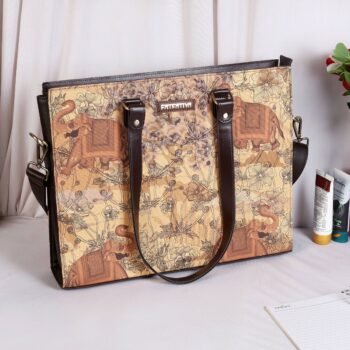 office tote bag laptop bag for women elephant art bag Indian palace print bag work tote bag