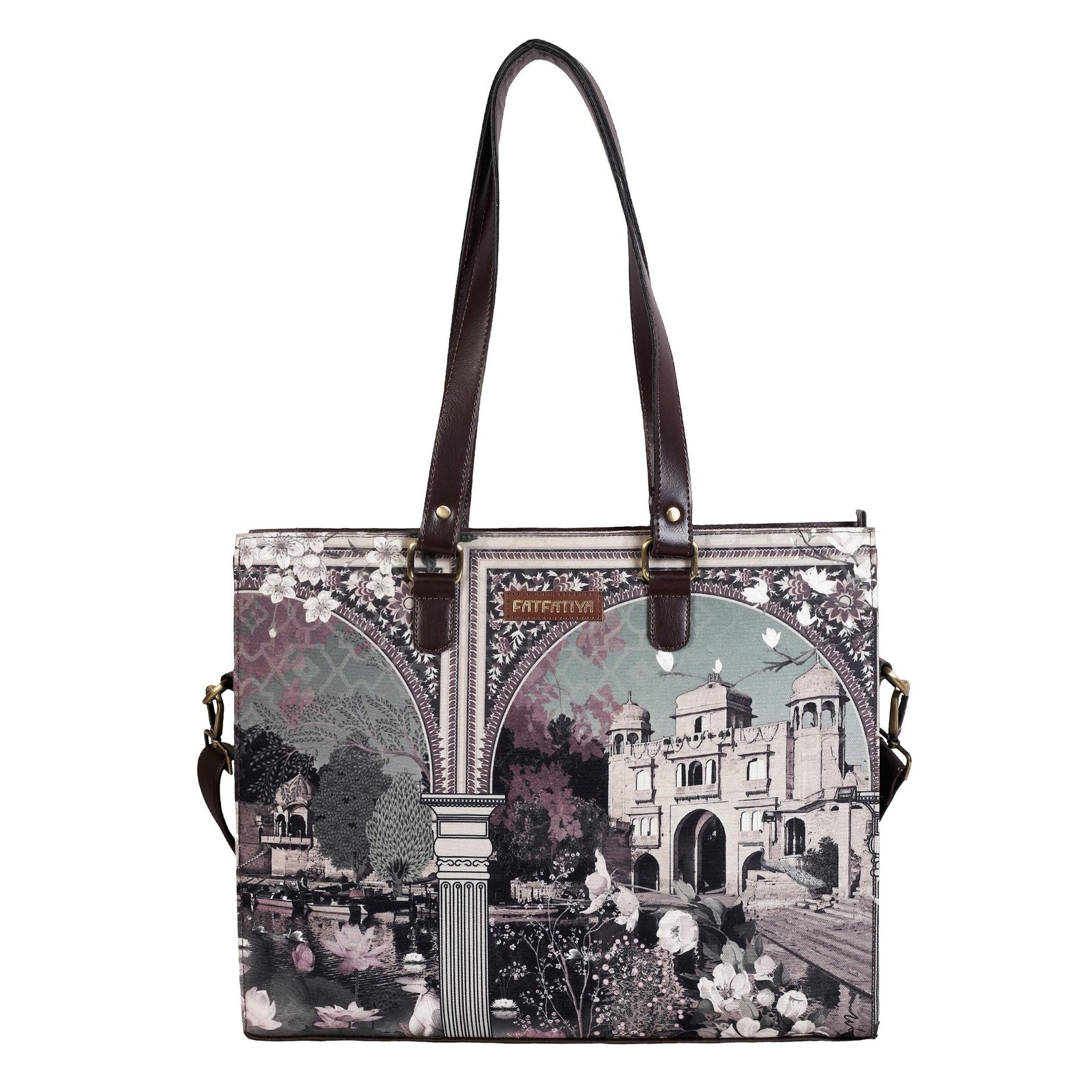 Heritage Palace Print Office Tote Bag for Women office bag