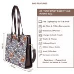 Deer Forest Print Office Tote Bag for Women