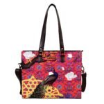 Peacock Print Laptop Tote Bag