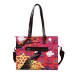 Peacock Print Laptop Tote Bag