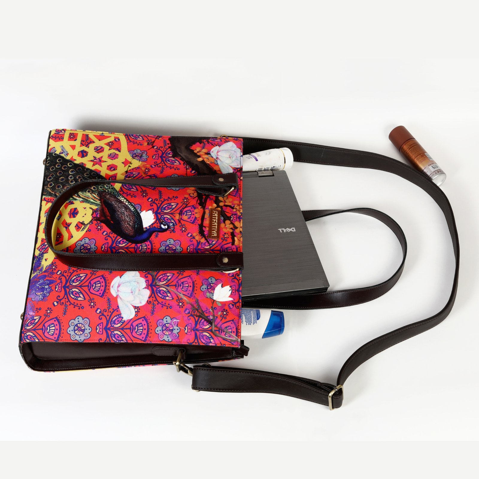 Peacock Print Laptop Tote Bag Peacock Print Laptop Tote Bag