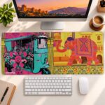 Auto Rickshaw Elephant Mouse Pad