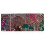 Peacock Floral Large Mouse Pad for Gaming