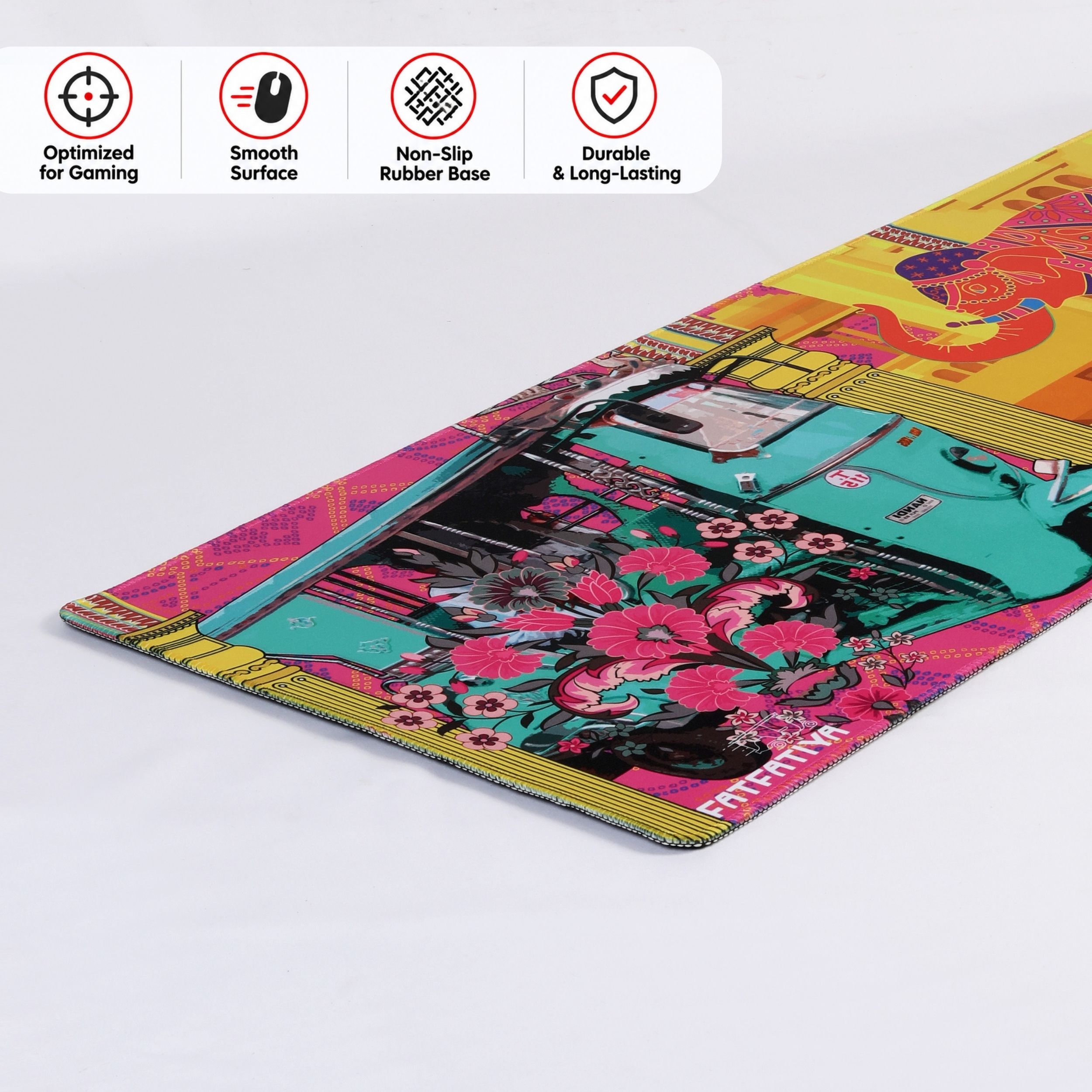 Auto Rickshaw Elephant Mouse Pad Auto Rickshaw Elephant Mouse Pad